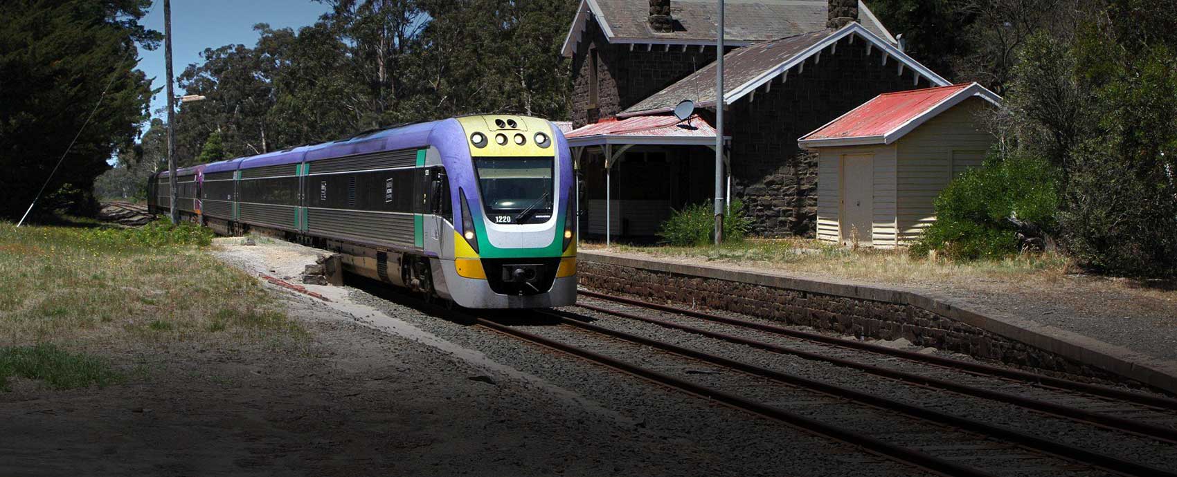 V/Line train in regional Victoria