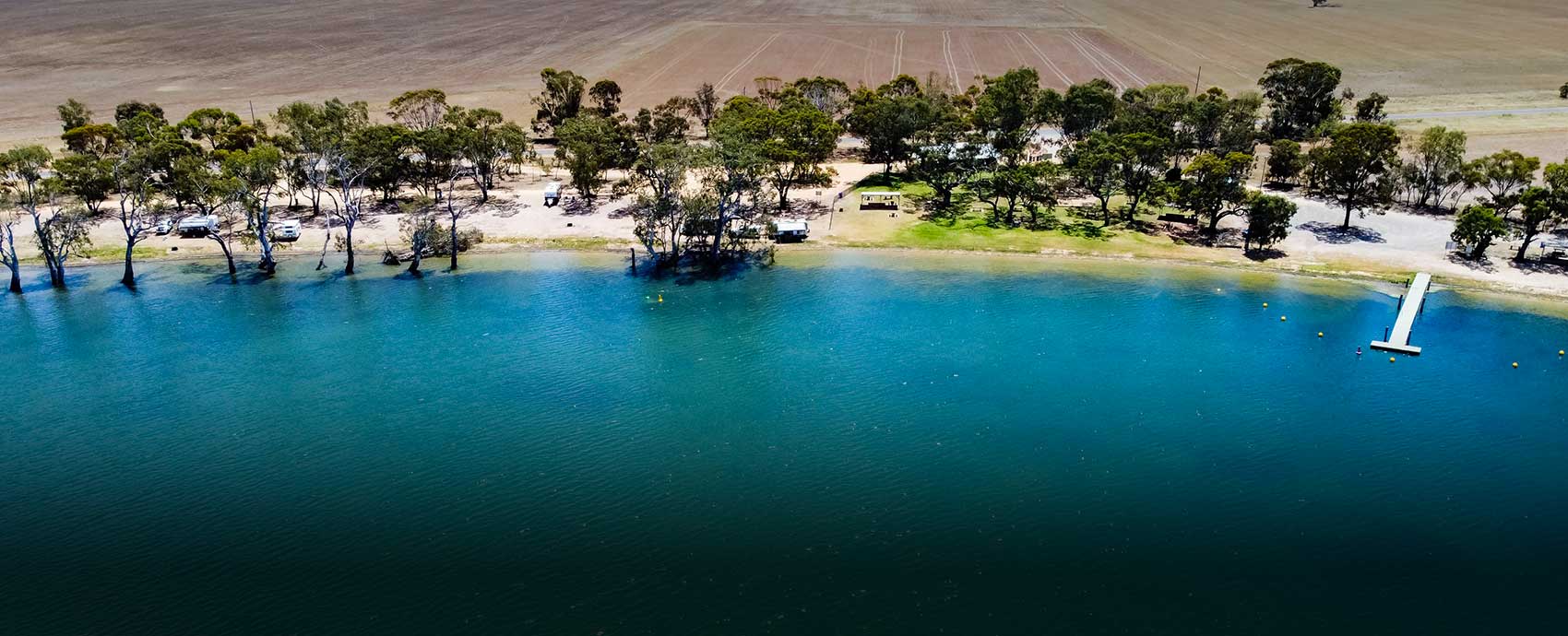 Aerial view of Lake Wooroonook, Buloke Shire